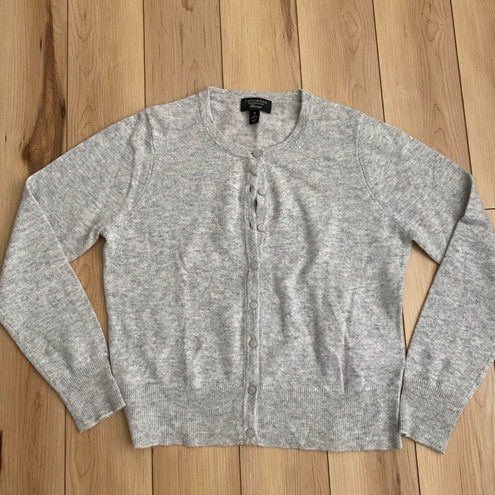 Charter Club Light Gray Cashmere Sweater